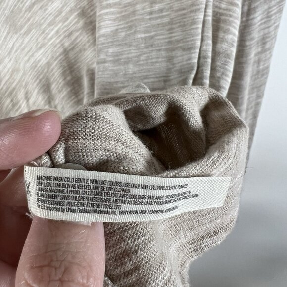 Free People Beach Sweater Womens S/M Cocoon Cowl Neck Pullover Tan Ivory - Picture 7 of 7